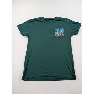 Fresh Laundry Drift Club Graphic T-Shirt Mens Medium Green JDM Car Mountain Tee